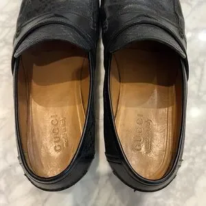 GUCCI- Men’s Checked Leather Slip On Loafers Gucci Men main image 2